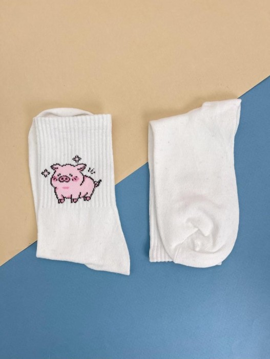 Носки «Pig shining», цвет белый, мужские/женские р. 35-40 