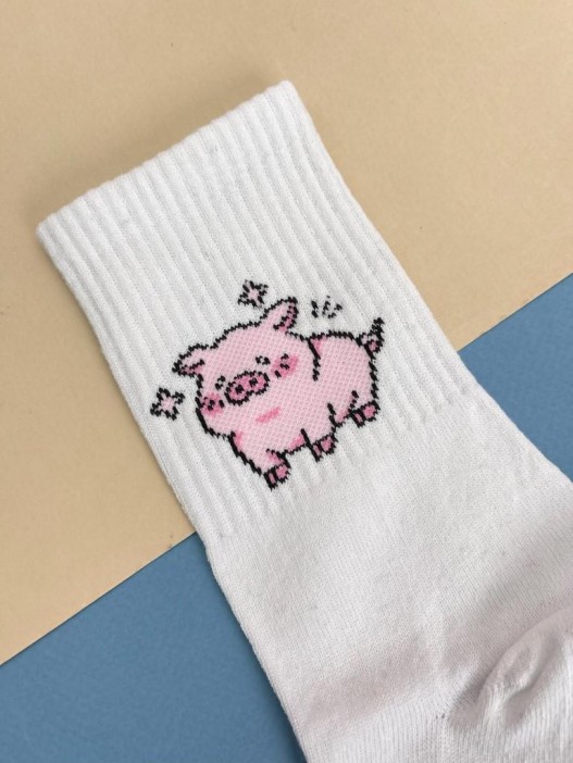 Носки «Pig shining», цвет белый, мужские/женские р. 35-40 