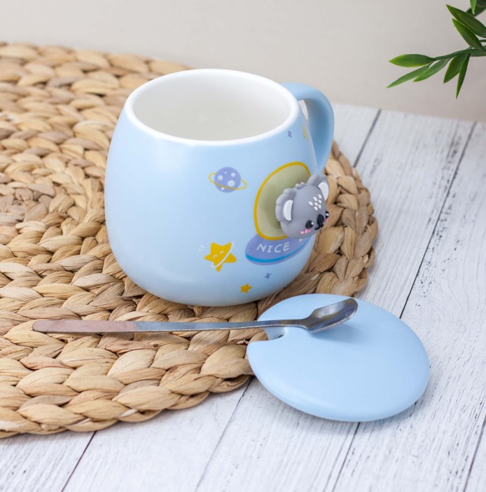 Кружка "Space koala", blue (400 ml) 