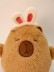 Мягкая игрушка "Капибара в ободке с ушками", коричневая, 25 см