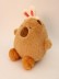 Мягкая игрушка "Капибара в ободке с ушками", коричневая, 25 см
