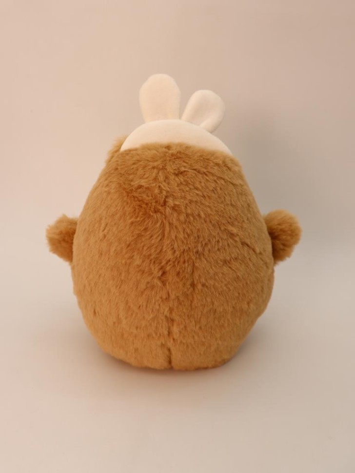 Мягкая игрушка "Капибара в ободке с ушками", коричневая, 25 см