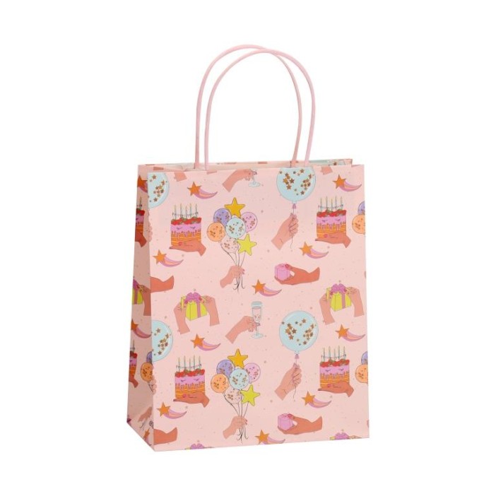 Пакет подарочный крафтовый «HB», champagne (21*25,5*10) 