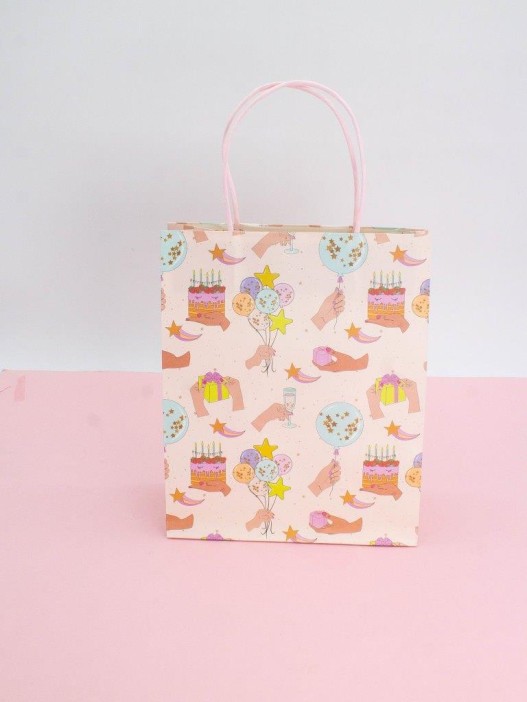 Пакет подарочный крафтовый «HB», champagne (21*25,5*10) 