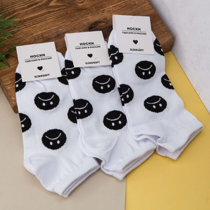 Носки женские "Sad smile", р. 35-40 