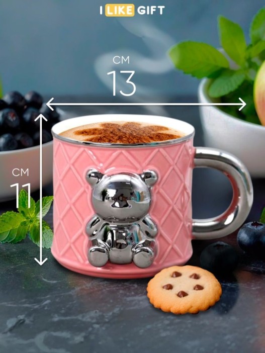 Кружка «Silver bear», pink (400 ml) 