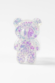 Попсокет &quot;Glossy bear&quot;, silver