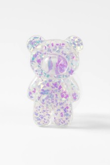 Попсокет "Glossy bear", silver