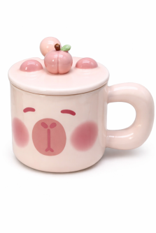 Кружка «Capybara with peach», (400 ml)