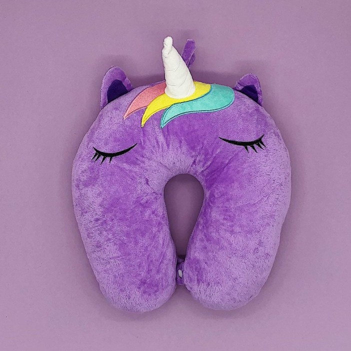 Подушка для шеи "Unicorn sleeping", purple 