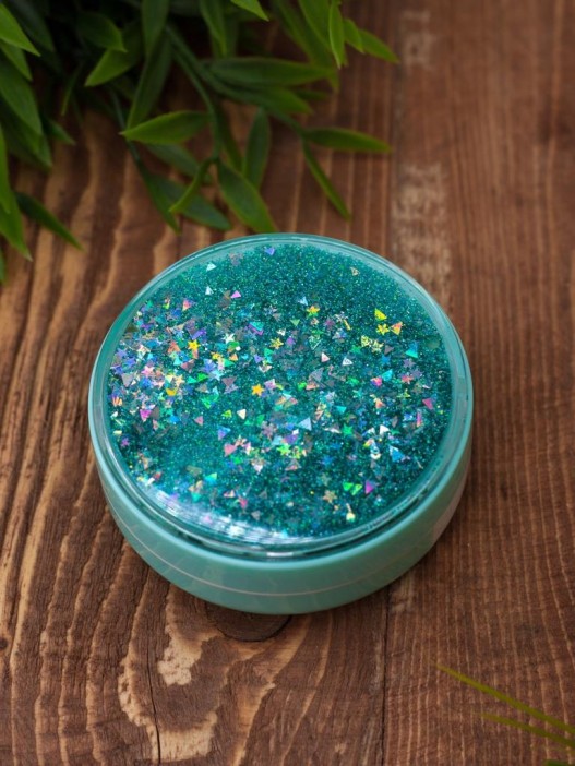 Контейнер для линз "Sparkles", green 