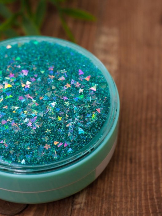 Контейнер для линз "Sparkles", green 