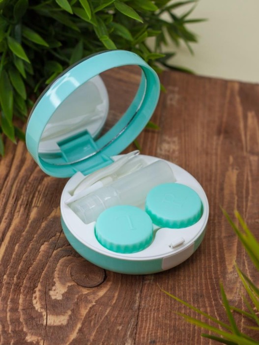 Контейнер для линз "Sparkles", green 