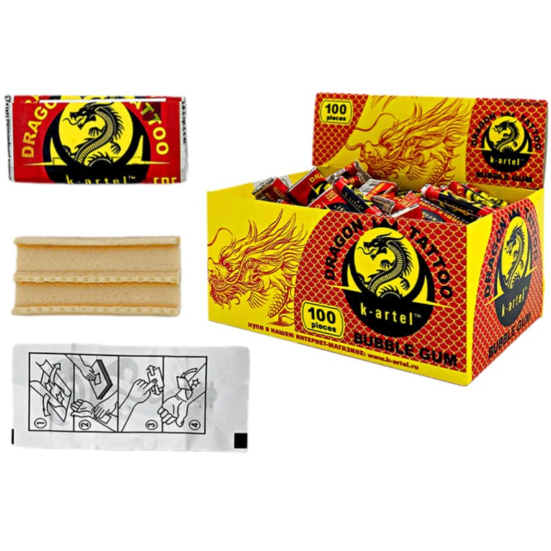 Набор жевательная резинка "Дракон, 100шт. 