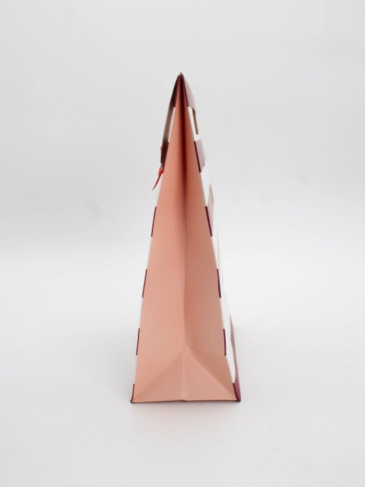 Пакет подарочный (M) &quot;Many stripes&quot;, red (19x 9 x 27) 