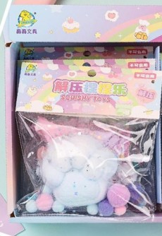 Мялка - антистресс «Пушистая Таба ЛАПКА», голубая, 13 х 15 см (УЦЕНКА)