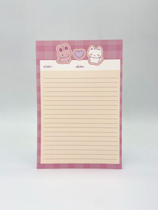 Блок для заметок &quot;Cute date Bunny&amp;Kitty&quot;, 30 л. 14*21 см 