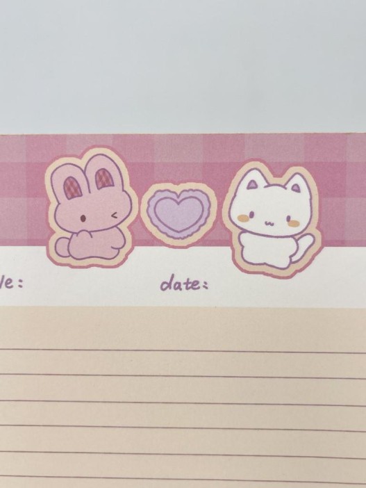 Блок для заметок &quot;Cute date Bunny&amp;Kitty&quot;, 30 л. 14*21 см 