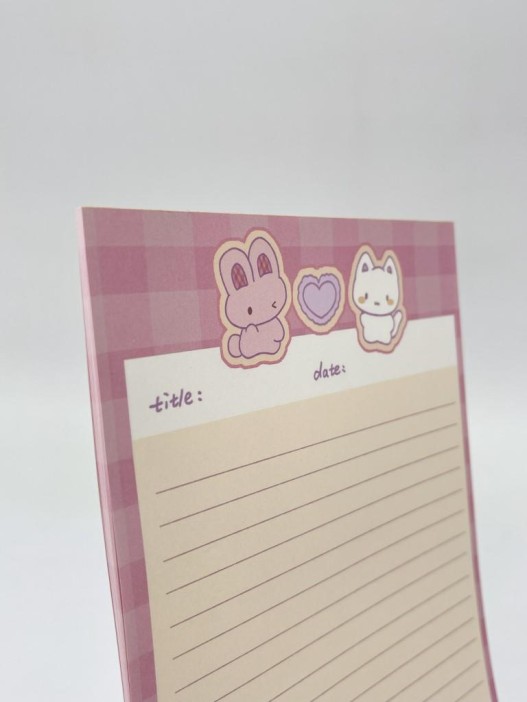 Блок для заметок &quot;Cute date Bunny&amp;Kitty&quot;, 30 л. 14*21 см 