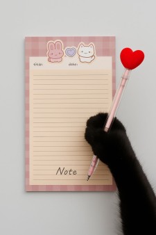 Блок для заметок "Cute date Bunny&amp;Kitty", 30 л. 14*21 см