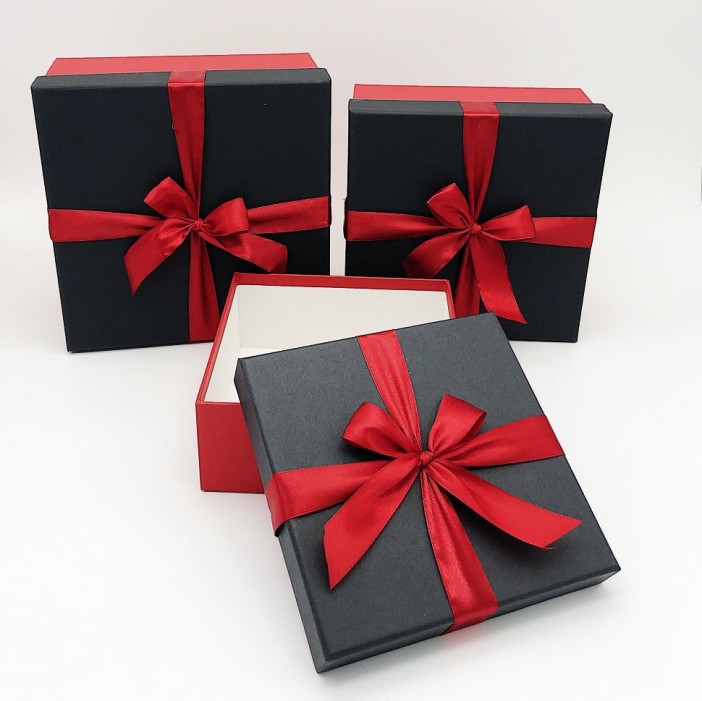 Набор коробок 3в1 "Красно-чёрная" 