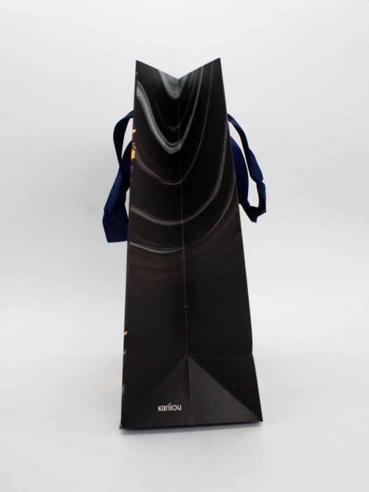 Пакет подарочный «Marble streaks», black (26*32*12.5) 