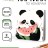 Картина по номерам на подрамнике Draw Me! «Panda with watermelon», (20*20 см)