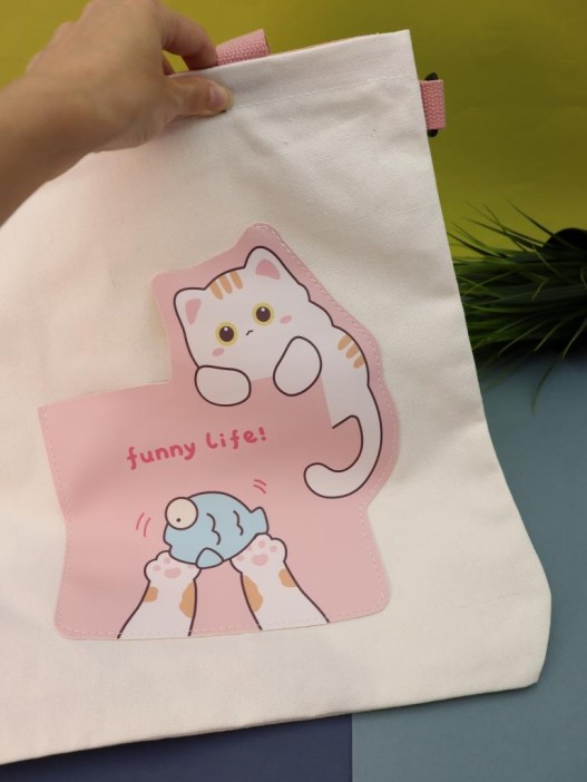 Сумка шоппер &quot;Funny life&quot;, white 