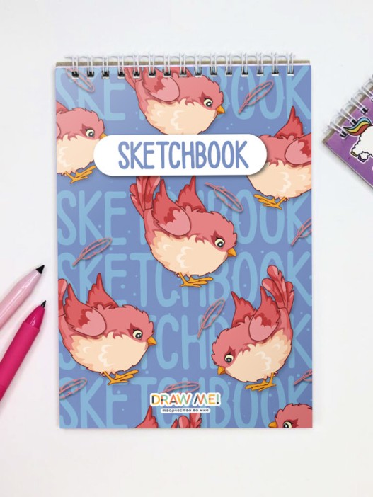 Скетчбук «Funny birds», 14х20 см 