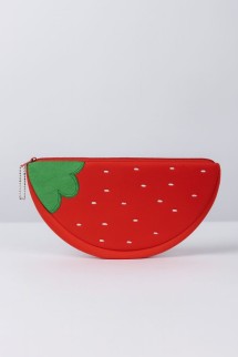 Пенал плюшевый &quot;Strawberry&quot;, red (22*12 см)