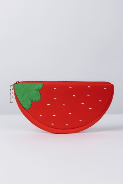 Пенал плюшевый &quot;Strawberry&quot;, red (22*12 см) 