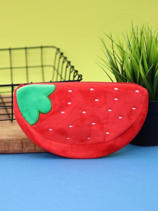 Пенал плюшевый &quot;Strawberry&quot;, red (22*12 см) 