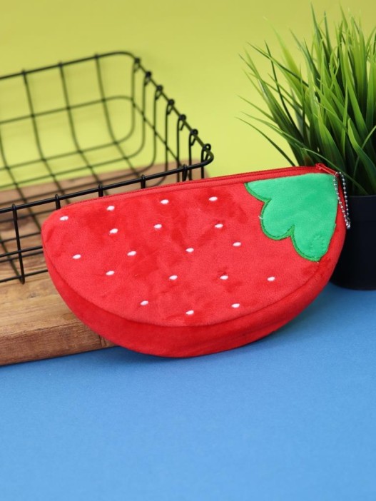 Пенал плюшевый &quot;Strawberry&quot;, red (22*12 см) 