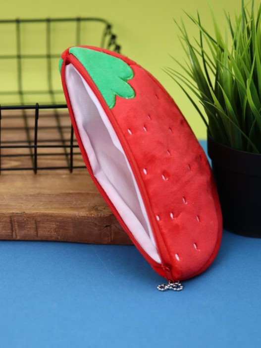 Пенал плюшевый &quot;Strawberry&quot;, red (22*12 см) 