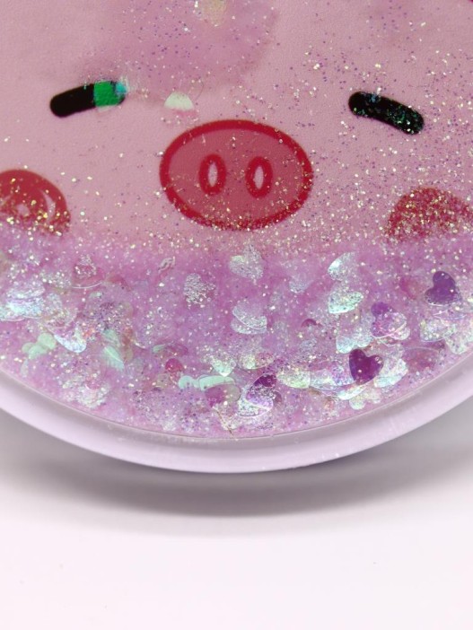 Зеркало шейкер раскладное &quot;Face Pig&quot;, фиолетовое, 7*7 см 