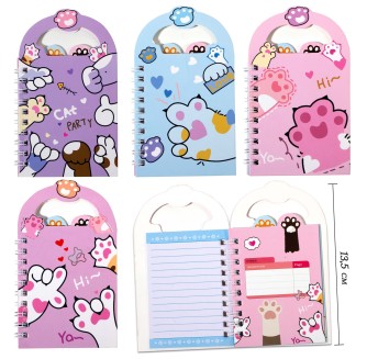 Блокнот "Лапки" 48л, 8*13,5см, спираль