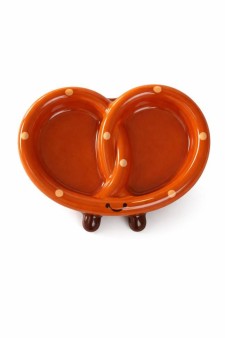 Набор керамических соусников 10шт. "Крендель", коричневый (12,8х10х2,5 см)