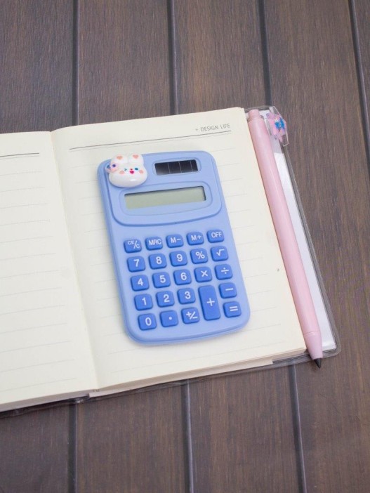 Калькулятор "Умный зайчик", синий 