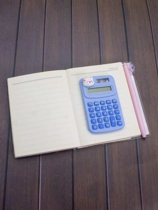 Калькулятор "Умный зайчик", синий 