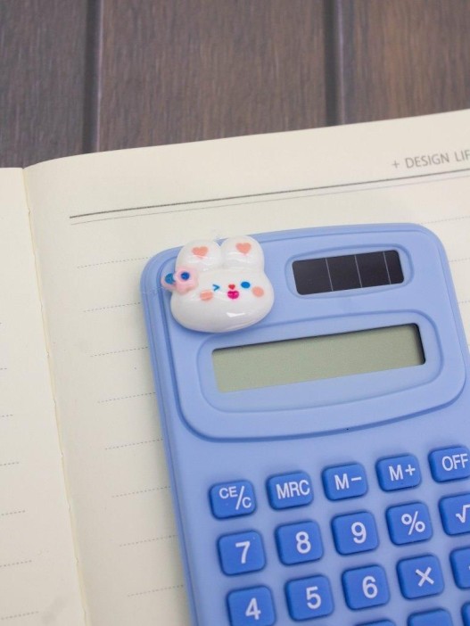 Калькулятор "Умный зайчик", синий 