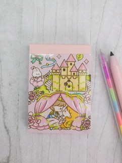 Блокнот отрывной для записей &quot;Lovely stories, castle&quot;, pink
