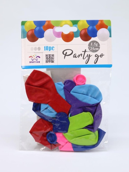 Набор воздушных шаров 10 шт. "Matt vibrant balloons", (25 см) 