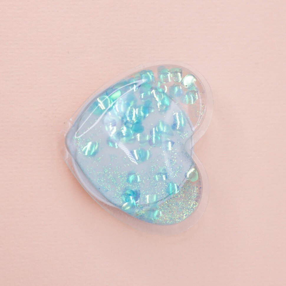 Попсокет "Heart sparkles", blue