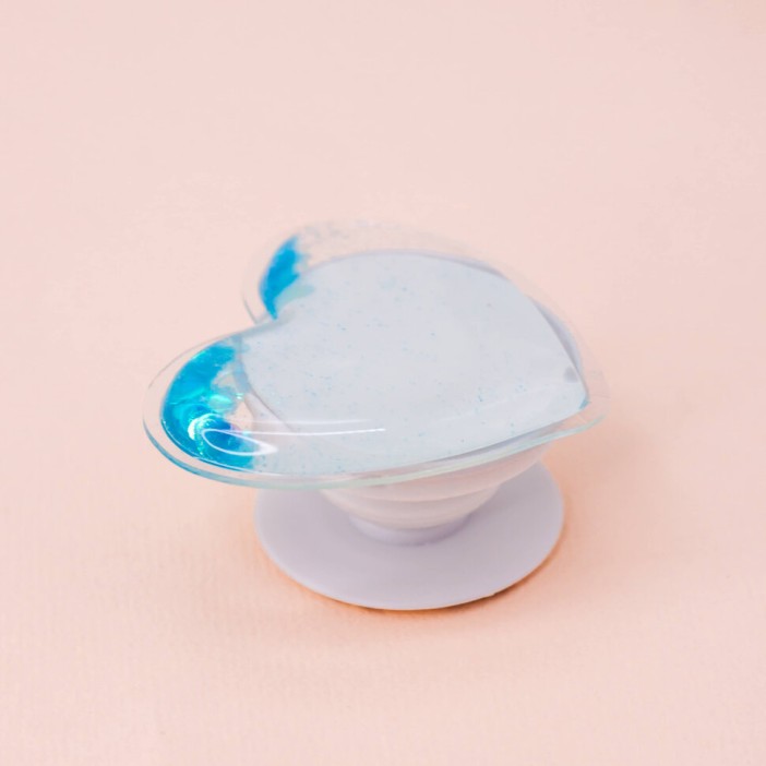 Попсокет "Heart sparkles", blue 