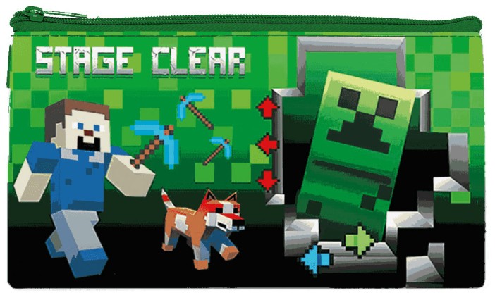 Пенал плоский "My Game", на молнии, полиэстер 600 ден (21*4,5*4,5 см) 