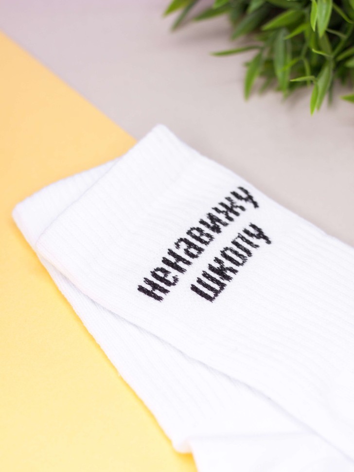 Носки женские iLikeGift "Ненавижу школу", р. 35-40