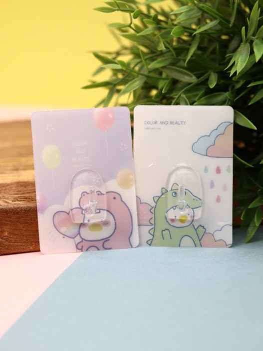 Крючок на липучке «Square animal» 2шт, mix color 