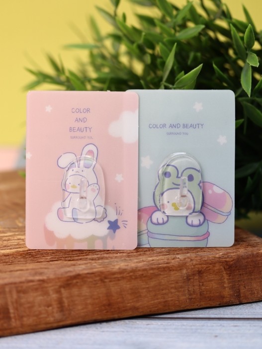 Крючок на липучке «Square animal» 2шт, mix color 