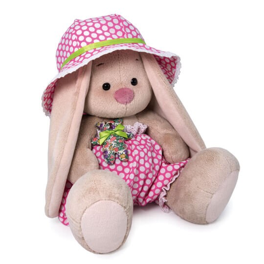 Мягкая игрушка "Зайка Ми в шляпе с мишкой" (малый) (18 см) 