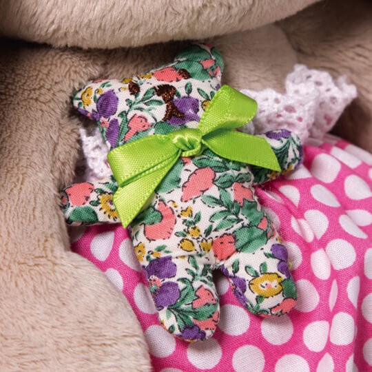 Мягкая игрушка "Зайка Ми в шляпе с мишкой" (малый) (18 см) 